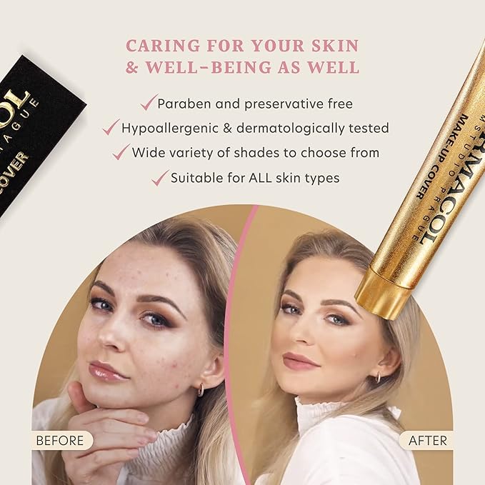 Dermacol Mini Full Coverage Foundation 13g, Liquid Matte Makeup with SPF 30, Waterproof Foundation for Oily Skin, Acne & Under Eye Bags, Long-Lasting Makeup Products Shade- 221