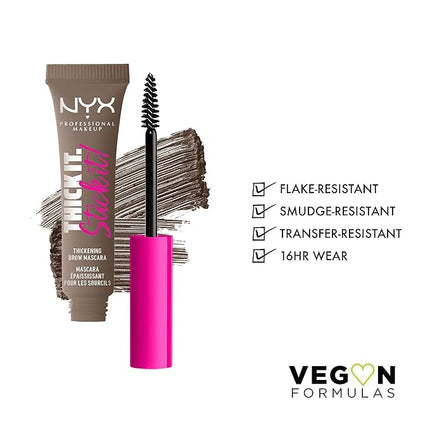 NYX PROFESSIONAL MAKEUP Thick It Stick It Thickening Brow Mascara, Eyebrow Gel - Taupe