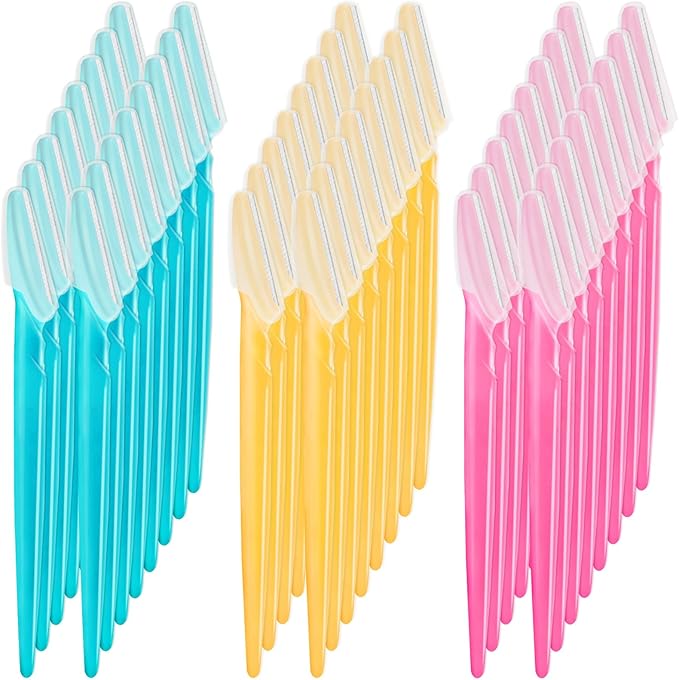 48 Pcs Face Razors, Facial Razor Multipurpose Dermaplaning Tools, Eyebrow Razor Multicolor Eyebrow Trimmer Shaper Shaver, Hair Removal Tool for Women Men Face Body Use