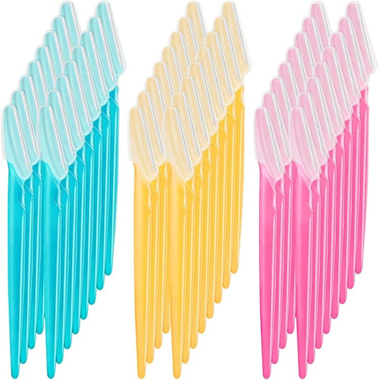 48 Pcs Face Razors, Facial Razor Multipurpose Dermaplaning Tools, Eyebrow Razor Multicolor Eyebrow Trimmer Shaper Shaver, Hair Removal Tool for Women Men Face Body Use