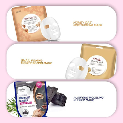 Epielle Best of K-Beauty Kit, 6 Home Spa Essentials, At-Home Spa Kit for Radiant Skin, Self Care Gifts for Women, Korean Skin Care Set, Stocking Stuffers