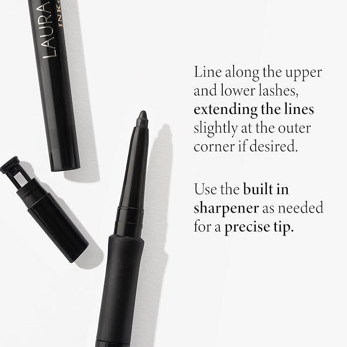 LAURA GELLER NEW YORK INKcredible Gel Eyeliner - After Midnight - Waterproof Smudge-proof Eyeliner Pencil - Built in Sharpener