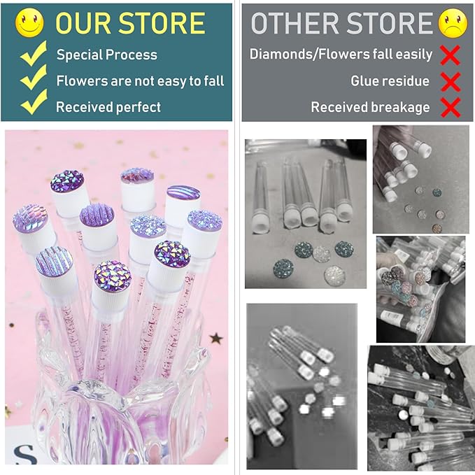 20 Sets Mascara Wand Tube Diamond Eyelash Spoolies Purple Mascara Brushes Lash Brush Makeup Tool Applicator Eyelash Brush Tubes Makeup Brush (4C-Purple)