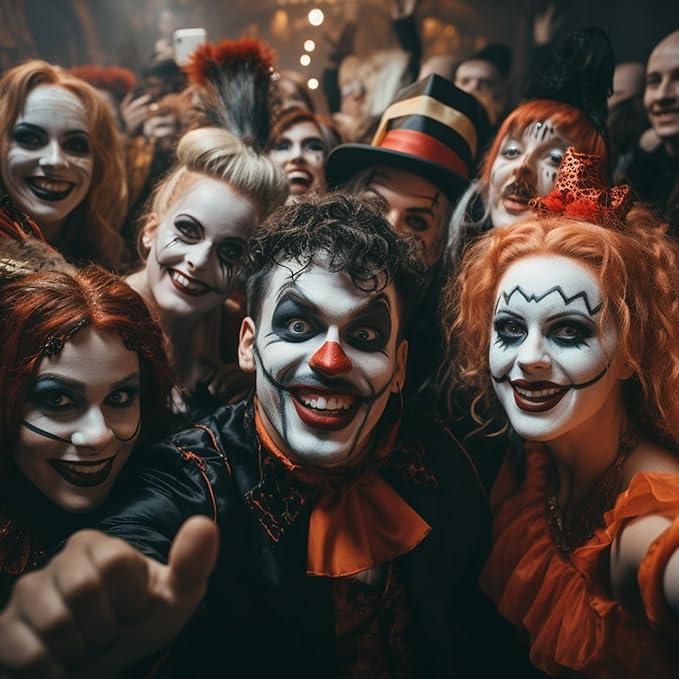 BOBISUKA Black Face & Body Paint Stick Washable Water-Based Face Paint Makeup Stick for Halloween Skeleton, Skull, Clown, Joker, Cosplay, SFX, Sports Eye Black & Costume Party