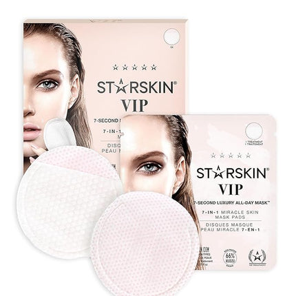STARSKIN 7 Seconds All-Day Mask, 7-in-1 Facial Korean Toner Pads for Instant Hydration and Refreshed Skin, all Skin Types, Exfoliating and Pore Care with 66% Kudzu Root, K Beauty Skincare (5 Pads)