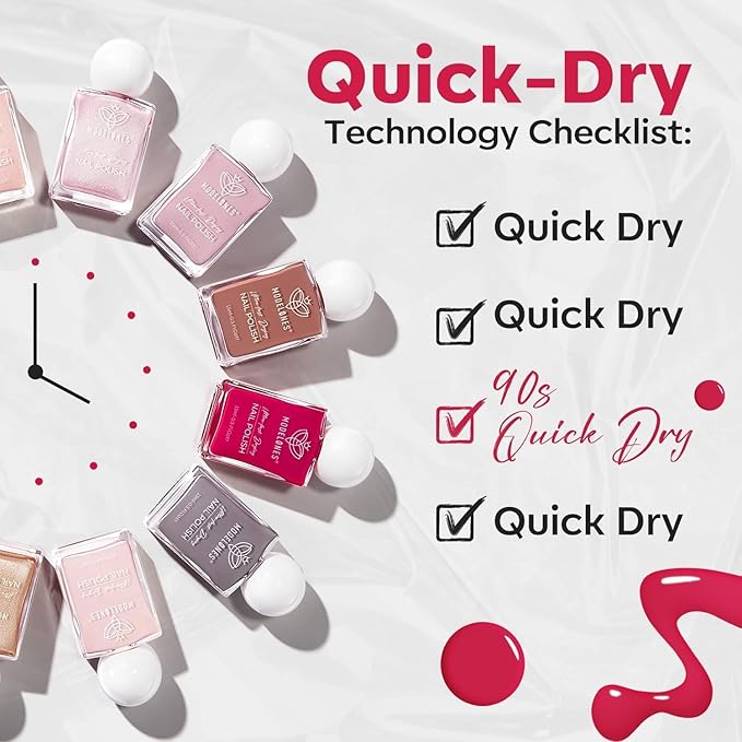 modelones Hot Pink Nail Polish, Magenta Pink 15 ml Quick Dry Nail Lacquer Strengthener Long Last Shine Fingernail Toe Nail Art DIY Home Travel Manicure Gift for Women Girls 0.5 Fl Oz