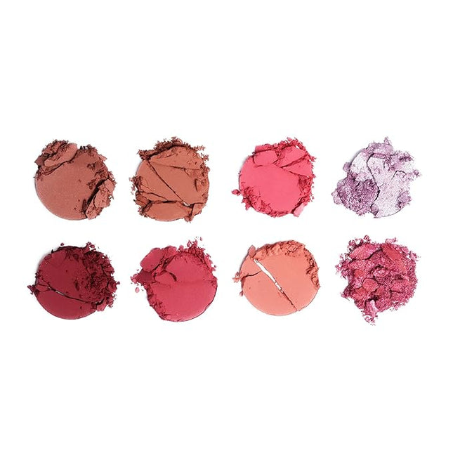 Revolution, Ultra Blush Palette, 8 Pigmented Shimmer & Matte Makeup Shades, Blendable Powder Blush Formula, Vegan & Cruelty-Free, Sugar & Spice