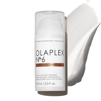 Olaplex Nº. 6 Bond Smoother: Leave-In Styling Treatment | Smooths, Conditions, & Strengthens | Frizz Control for Up to 72 Hours | For Coily, Curly, Straight, and Wavy, 100 mL / 3.3 Fl Oz