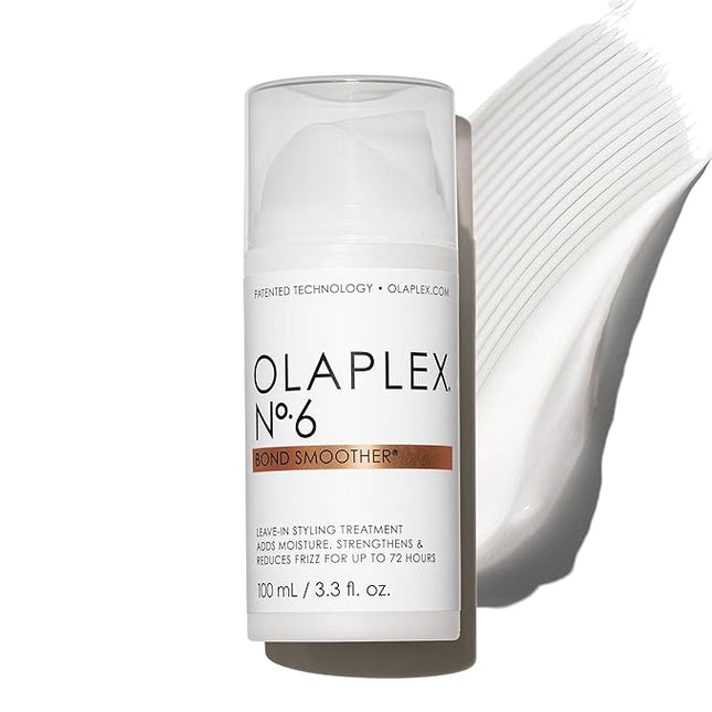 Olaplex Nº. 6 Bond Smoother: Leave-In Styling Treatment | Smooths, Conditions, & Strengthens | Frizz Control for Up to 72 Hours | For Coily, Curly, Straight, and Wavy, 100 mL / 3.3 Fl Oz
