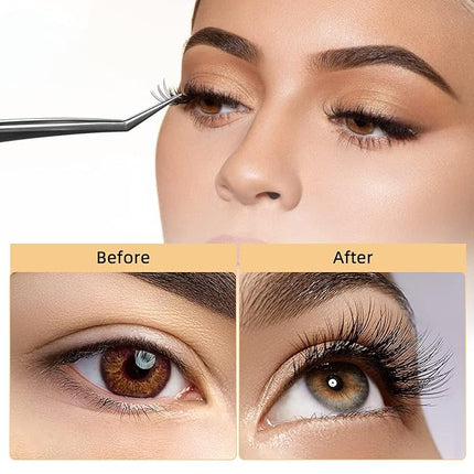 QUEWEL Cluster Lashes 240Pcs Individual Lashes 10D 0.10C Curl 15mm Knot-Free Lash Extensions Clusters Lashes Soft&Natural False Eyelashes Individual DIY Eyelash Extension at Home(10D 0.10C 15)