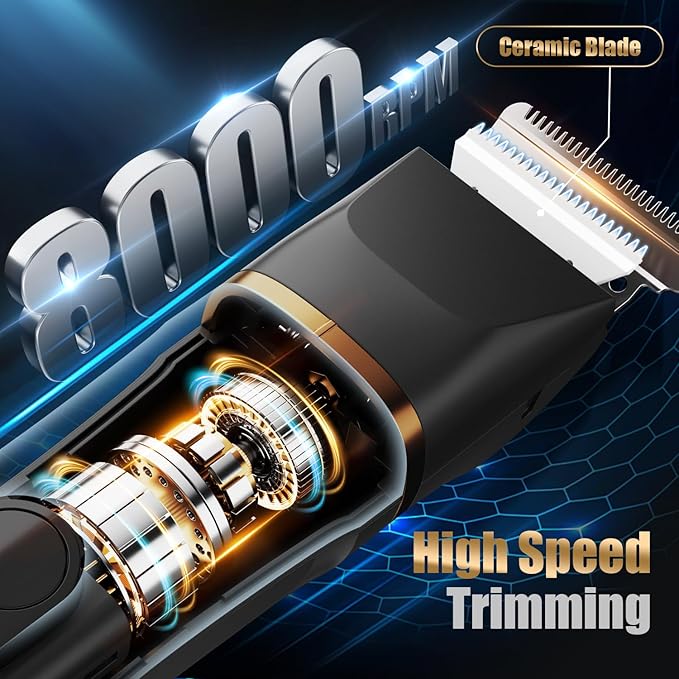 Electric Razor Body Hair Trimmer for Men & Women, Waterproof Electric Foil Shaver for Face, Groin,Arm,Back,Legs & Chest, Wet/Dry Painless Groomer with Ceramic Blade, Travel Razors Gift for Him, Black