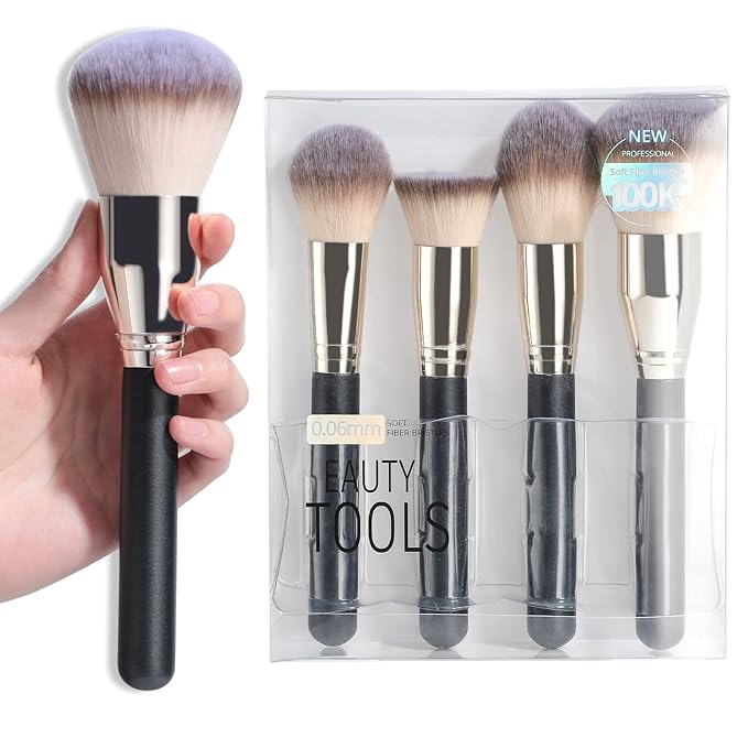 BS-MALL Makeup Brush Set Super Large Big Size Premium Foundation Synthetic Powder Concealers Makeup Brushes Cosmetic Brushes
