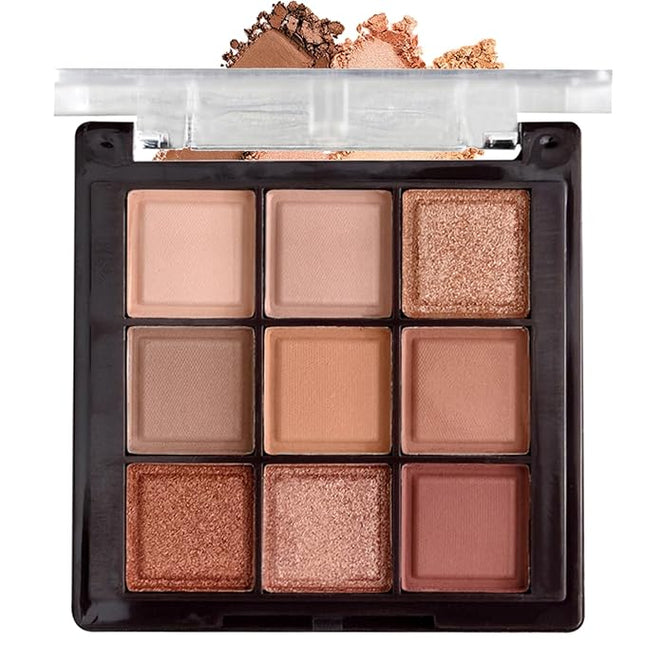 K'APEINE Eyeshadow Palette 9-Colors Nude Eye Shadow Palette Natural Brown Makeup Kit Warm-Toned Highly Pigmented Eyeshadow for Eyes Long Lasting Naturing-Looking for Women-Chocolate