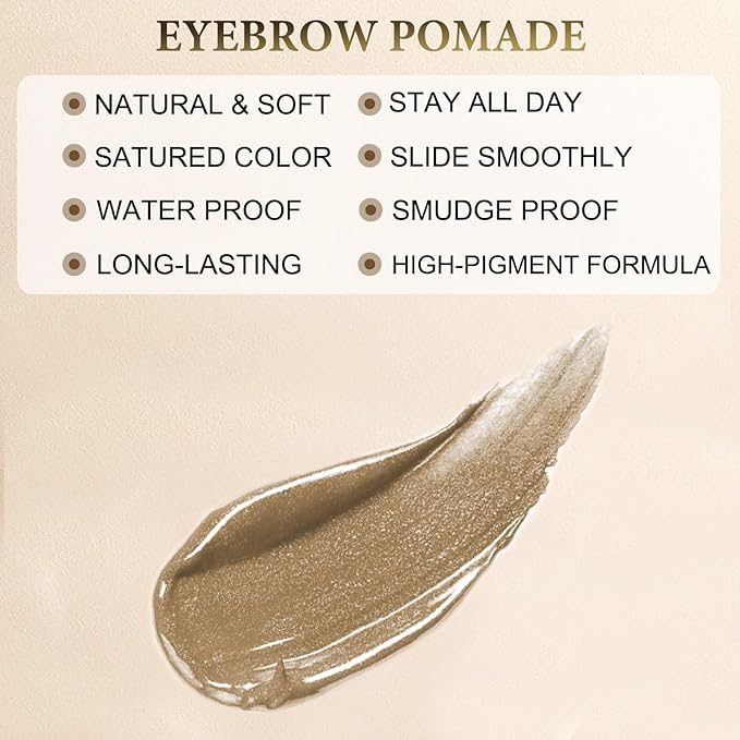 LAVONE Eyebrow Stamp Pencil Kit - Waterproof Eyebrow Pencil, Eyeliner, Pomade, Dual-ended Brush - Dark Blonde