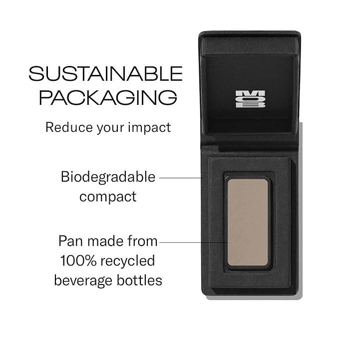 MOB Beauty Cream Clay Eyeshadow M112 – Soft Mushroom| Skincare-Infused, Vegan, Cruelty-Free, Blendable Cream-to-Velvet Finish, Buildable Pigment, Clean Eyeshadow in Sustainable, Biodegradable Compact