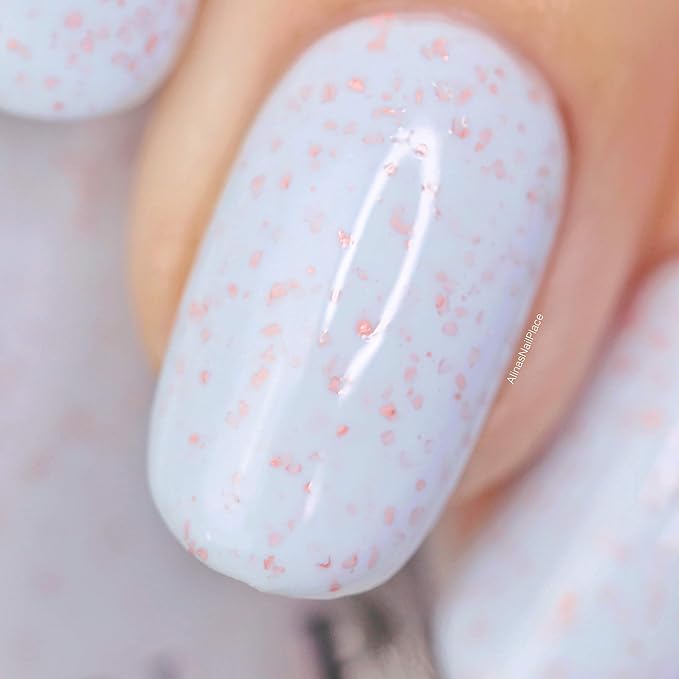 ILNP Clarise - Pastel Baby Blue Speckled Nail Polish
