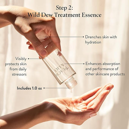 Peach & Lily - Glass Skin Discovery Kit (4 Products) - 1 Cleanser, 1 Essence, 1 Serum & 1 Cream - Skin Care Set - Acne Routine - Travel Essentials - Self Care - Vegan & Cruelty Free - Korean Beauty