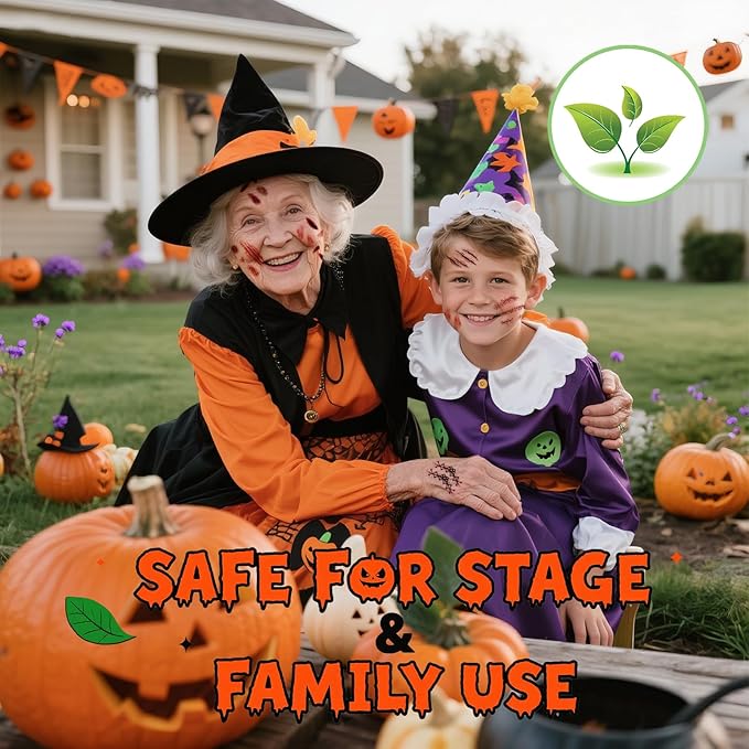 Zerobe Professional Zombie Film SFX Makeup Kit - Large 3D Fake Scars Blood Tattoo Stickers for Movie-Quality Undead Effects | Waterproof, Realistic Wounds for Cosplay, Halloween (Large 121 Pcs)