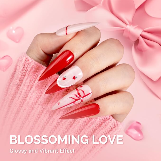 MelodySusie Cherry Red Gel Nail Polish,0.5 Fl Oz Soak Off UV LED Ruby Dark Red Gel Polish Christmas Gift for Women Nail Art Manicure Salon DIY Nail Design Decoration at Home-072-A2806