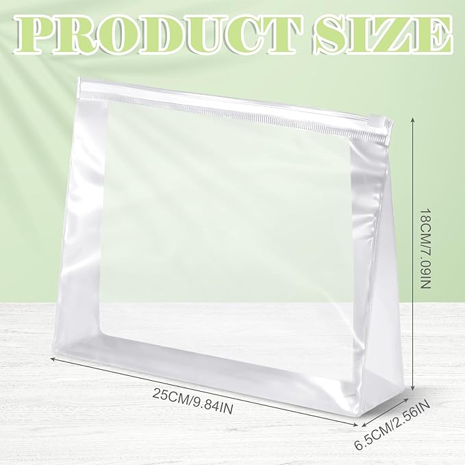 Xuniea 50 Pcs Mini Clear Makeup Bag Small Clear Zipper Pouch Travel Plastic Cosmetic Organizer Waterproof for Toiletries Swimsuit Bikini Bathing Suit(9.8'',Transparent)