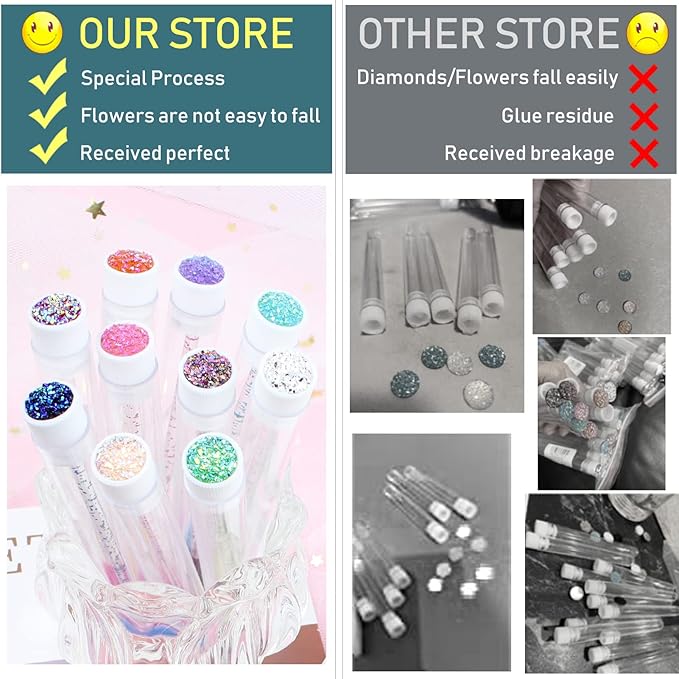 20 Sets Mascara Wand Tube Set Diamond Mascara Brushes Eyelash Spoolies Brush Makeup Tool Applicator Eyelash Brush Tubes Makeup Brush (Diamond-MlX)