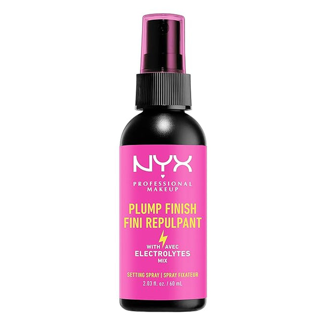 NYX PROFESSIONAL MAKEUP Makeup Setting Spray - Plump Finish, Long-Lasting Face Mist with Vitamins and Electrolytes, Vegan Formula