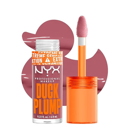NYX PROFESSIONAL MAKEUP Duck Plump High Pigment Plumping Lip Gloss with Spicy Ginger, Vegan Lip Makeup - Lilac On Lock (Pinky Lilac)