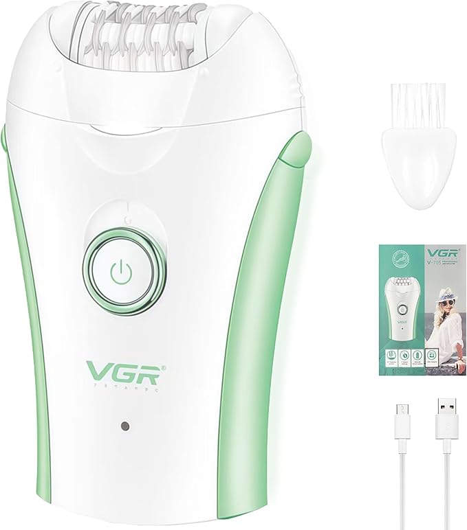 Epilators Hair Removal for Women, Glabrouse Skin Facial Hair Removal, Facial Hair Epilator with Eyebrow Trimmer for Women Face Sensitive Skin for Bikini, Face, Arm, Legs, Armpits, Green