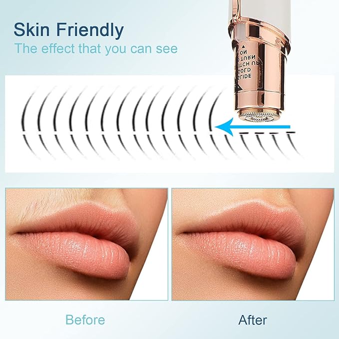 Women's Facial Hair Remover Replacment Heads Generation 2 Double Halo Perfect for Finishing Touch Flawless Gen 2 Facial Hair Removal,18K Gold-Plated 4-pc Pack