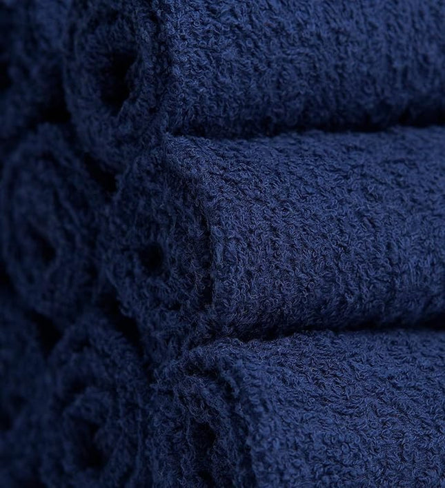 Softolle 100% Cotton Washcloths 60 Pack (12x12 Inches) Soft, Highly Absorbent Washcloth, Face Towels, Wash Cloths for Face, Ring Spun, Bulk Pack (Navy Blue)