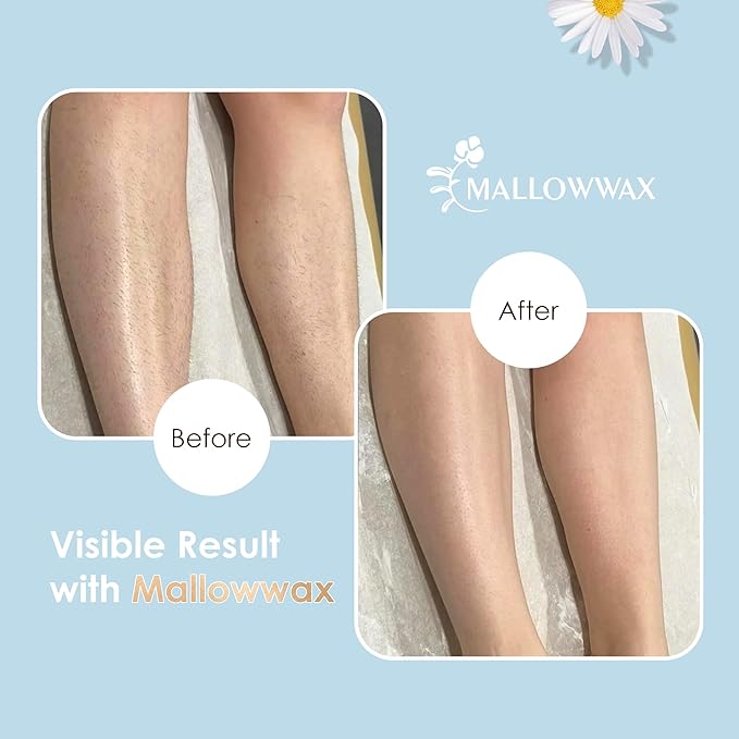 Hard Wax Beads, 2LB Blue Wax for Full-Body Hair, Strong Grip for Thick Hair Removal, Waxing for Legs, Arms, Chest & Back, No Strips Needed, Easy to Use at Home or Salon