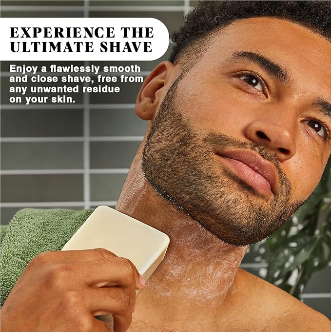 Kitsch Shaving Soap for Men - Hydrating Shave Butter & Shave Soap Bar - Nourishing Bar Soap for Smooth, Irritation-Free Shave – Paraben, Silicone & Sulfate-Free - Vegan, Made in USA - 4 oz