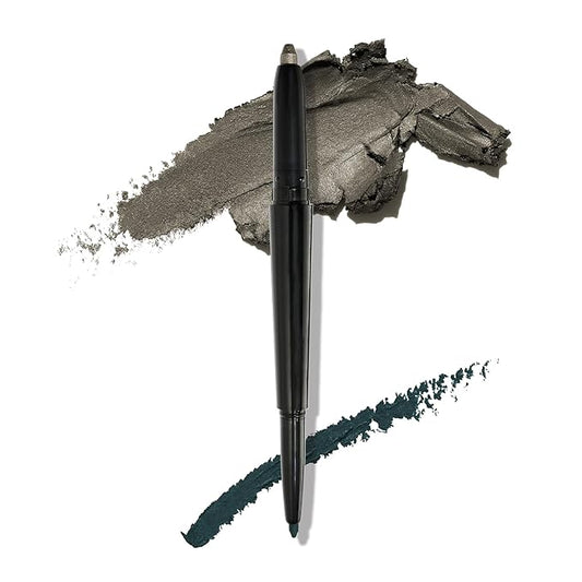 LAURA GELLER NEW YORK Swipe-n-Line Dual-Ended Eyeshadow + Eyeliner - Dramatic (Sage-Gray/Stormy Blue) - Cream Eyeshadow & Smooth Glide Eyeliner - Waterproof & Crease-free Color