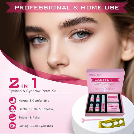 Lash Lift Kit, Eyelash Perm Kit, Professional At Home Eyelash Lift Kit with Upgraded Glue, DIY Lash Perm Set Easy for Beginner, Lasting Curling Perming Lash Extension Set Suitable For Salon & Home