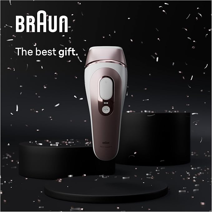 Braun Smart IPL, Skin i·Expert Pro 7: at Home Laser Hair Removal for Women and Men, Permanent Visible Hair Reduction, with Free App, Vanity Case, Venus Razor, 2 Smart Heads, Facial Trimmer, IPL7219
