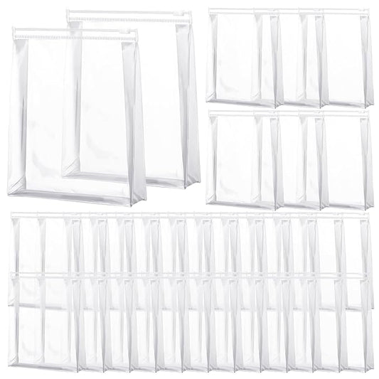 Xuniea 50 Pcs Mini Clear Makeup Bag Small Clear Zipper Pouch Travel Plastic Cosmetic Organizer Waterproof for Toiletries Swimsuit Bikini Bathing Suit(5'',Transparent)