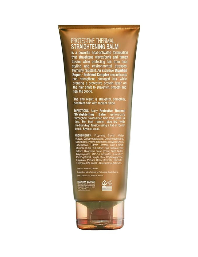Brazilian Blowout Protective Thermal Straightening Balm, 8 Fl Oz (Pack of 1)