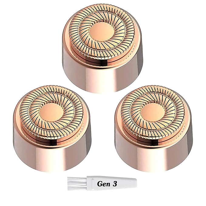 Generation 3 Replacement Heads for Flawless Finishing Touch Facial Hair Remover, Blades for New Flawless Gen 3