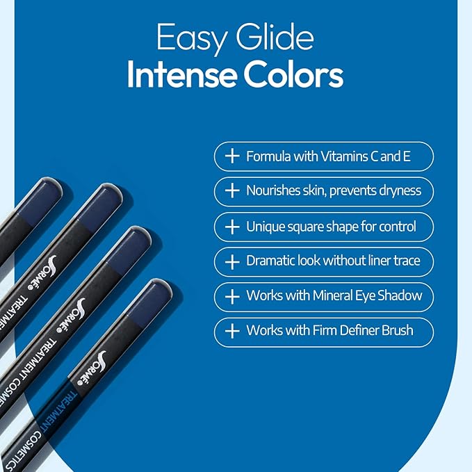 Sorme' Treatment Cosmetics Smear-Proof Eyeliner, Navy Blue