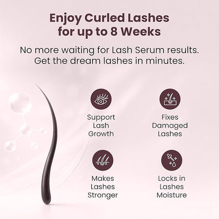 LIVIA Lash Lift Kit - Korean Professional Formula - Salon Quality Curls at Home - 8 Week Lasting - Promotes Growth - Complete DIY Perm Kit