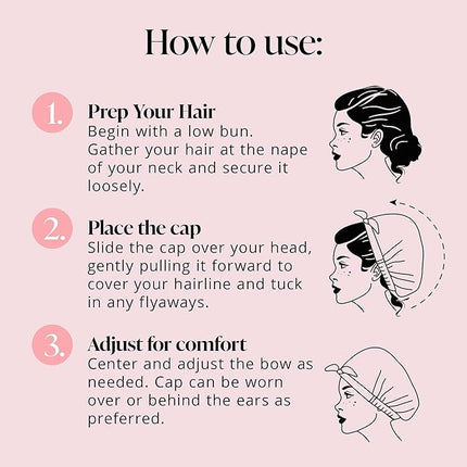 GRACE & COMPANY Luxury Shower Cap For Women - 100% Waterproof, Reusable, Washable & Breathable Shower Caps - Porto(Bag Packaging)