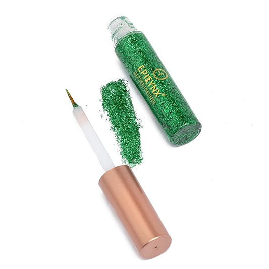 by Dr. Liia Hypoallergenic Eyeliner, Glitter Liquid Eyeliner I Gluten Free and Vegan for Sensitive Skin (7: Green)