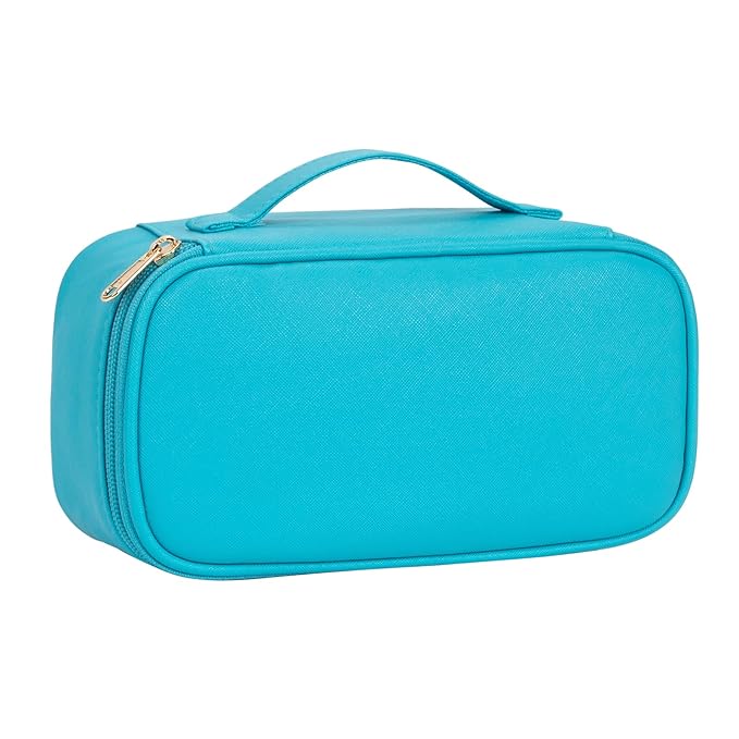 OCHEAL Small Makeup Bag,Portable Cute Travel Makeup Bag for Women and Girls Makeup Brush Organizer cosmetics Pouch Bags-Dark Blue