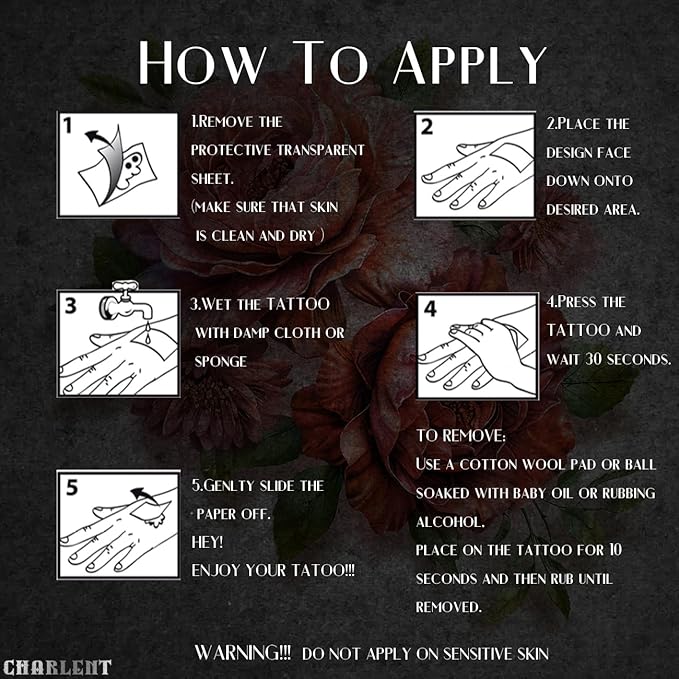 CHARLNET 24 PCS Sexy Belly Temporary Tattoos for Women Ladies - Realistic Chest Abdomen Waist Tattoos for Women Body Art