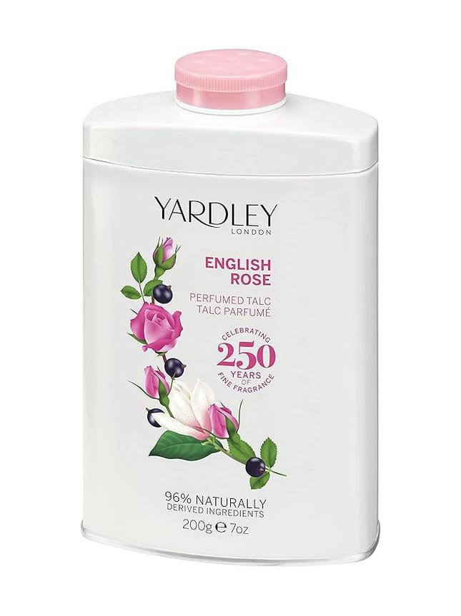 Yardley of London English Rose 7.0 oz Perfumed Talc, clean (Y6320018-6)