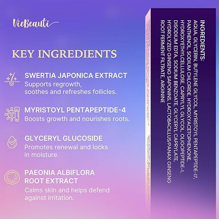 VieBeauti Eyebrow Growth Serum: Eyebrow Serum to Grow Brows with Advanced Formula to Boost Longer Fuller and Thicker Looking Eyebrows 3mL