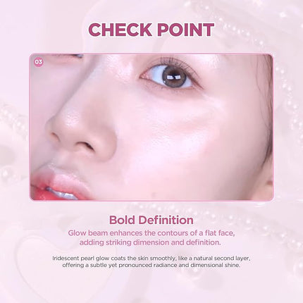 lilybyred Luv Beam Glow Veil | Korean Heart-Shaped Highlighter, Illuminating Shimmer, Radiant Glow, Silky Powder Texture, Buildable & Blendable, Lightweight & Long-Lasting, 0.11 oz. (06 Silky Beam)