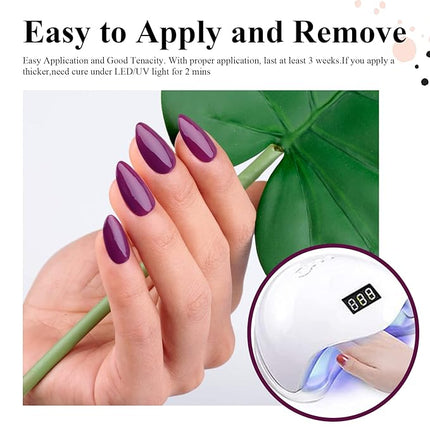 Imtiti Purple Gel Nail Polish, 1 Pcs 15ml Rebecca Purple Color Soak Off LED Long-Lasting Nail Gel Polish Nail Art Starter Manicure Salon DIY at Home, 0.5 Fluid Ounces