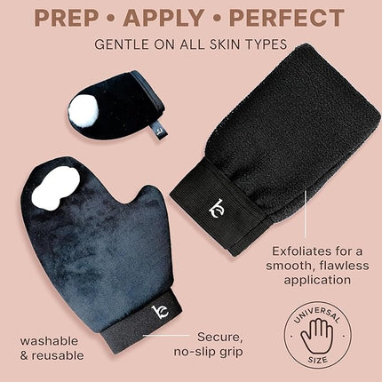 Self Tanner with Tanning Mitt - USA Made Sunless Self Tanning Lotion with Organic Ingredients