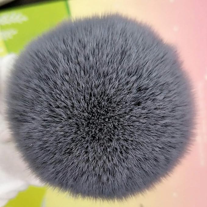 Makeup Brush Powder Brush Foundation Blush Bronzer Contour Face Blender Brush Professional Mineral Blending Buffing Kabuki Brushes Thick and Dense Soft Synthetic Fibers (Black&Golden Plus)